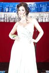 Kendall Karson is posing in her fabulous prom dress and hot underwear