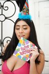 Hottie Violet Myers reveals her huge naturals & blows dick as a birthday gift