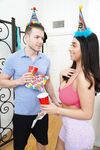 Hottie Violet Myers reveals her huge naturals & blows dick as a birthday gift