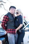 Blonde Spanish copper Bridgette B fucks a hot criminal on the cop car