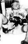 Older ladies from the 50s flaunt their hairy muffs in nylons