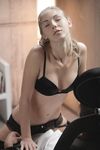 Young beauty Angelica kissing her boyfriend and getting cum on her hot ass