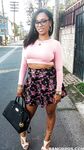 Busty ebony chick Porsha Carrera showing off her thong panties and phat ass