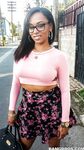 Busty ebony chick Porsha Carrera showing off her thong panties and phat ass