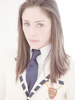 Schoolgirl in uniform drops sexy panties, gives POV blowjob & eats cum