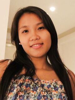 Pinay chick Corazon cups her great tits while having sex with a foreigner