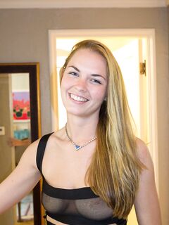 Teen cutie Bailey Rayne shows her hot ass while teasing in her hot lingerie