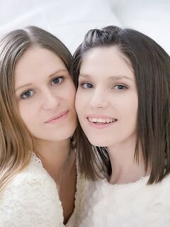 Teen girls Trinity and Bella have their first BGG sex at Christmas
